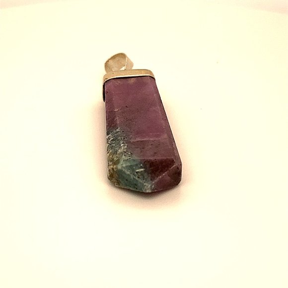 Ruby In Zoisite 41.60ct Silver Pendant - Picture 4 of 6